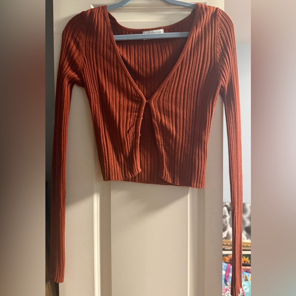 Urban Outfitters Rust Ribbed Knit Top - Picture 6 of 9
